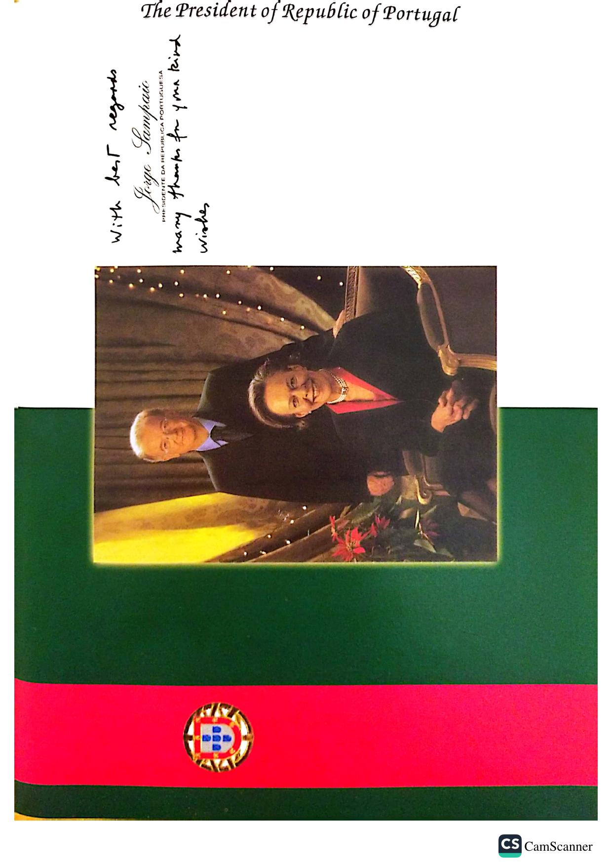Republic of Portugal — Handwritten note from President Jorge Sampaio